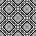 Tribal black and white elegant greek style vector seamless pattern. Ornamental geometric ethnic background. Monochrome