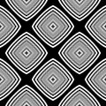 Tribal black and white elegant vector seamless pattern. Ornamental geometric ethnic background. Monochrome abstract repeat Royalty Free Stock Photo