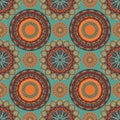 Tribal boho chic design for mandala style seamless pattern with south western color tone Royalty Free Stock Photo