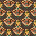 Tribal Boho Ornament For Boys And Girls. Ethnic African Pattern With Chevrons And Triangles. Aztec Modern Geometric Rug