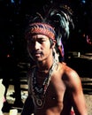 A tribal boy in nagaland during the hornbill festival showcasing his tribe Royalty Free Stock Photo