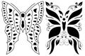 Tribal butterflies - tattoo - vector format
