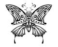 Tribal Butterfly tattoo vector Royalty Free Stock Photo