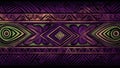 Tribal Chic Plum Purple and Mossy Green Earthy Tones Pattern