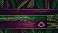 Tribal Chic Plum Purple and Mossy Green Earthy Tones Pattern