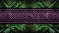 Tribal Chic Plum Purple and Mossy Green Earthy Tones Pattern