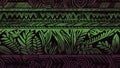 Tribal Chic Plum Purple and Mossy Green Earthy Tones Pattern