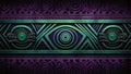 Tribal Chic Plum Purple and Mossy Green Earthy Tones Pattern