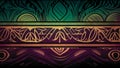 Tribal Chic Plum Purple and Mossy Green Earthy Tones Pattern