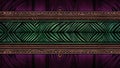 Tribal Chic Plum Purple and Mossy Green Earthy Tones Pattern