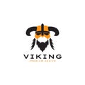 Tribal chief viking vintage logo symbol icon vector graphic design illustration idea creative Royalty Free Stock Photo