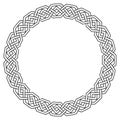 Tribal circle frame on isolated white background. Mayan concept, tattoo. Vector illustration Royalty Free Stock Photo