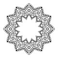 Tribal circle ornament on the white background. Royalty Free Stock Photo