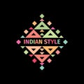 Tribal colorful logo Indian style