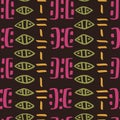 Tribal creative vector seamless pattern Royalty Free Stock Photo