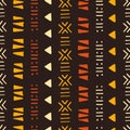 Tribal creative vector seamless pattern Royalty Free Stock Photo