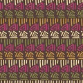 Tribal creative vector seamless pattern Royalty Free Stock Photo