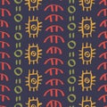 Tribal creative vector seamless pattern Royalty Free Stock Photo