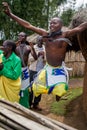 Tribal dancer rwanda Royalty Free Stock Photo