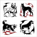 Tribal Dog Design - Vector illustration Royalty Free Stock Photo