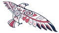 Tribal Eagle with Geometric Patterns, Majestic Cultural Art, vector design Generative AI Royalty Free Stock Photo