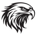 Tribal Eagle Head Silhouette, Eagle Face SVG, Pdf, Dxf, Png, Clipart, Bird Eagle Logo Vector, T-Shirt cricut, Digital Aquila Black Royalty Free Stock Photo