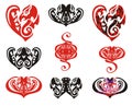 Tribal eagle heart and symbols from it