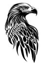 Tribal eagle tattoo. vector drawing great for t-shirts, logo, emblems and patch Royalty Free Stock Photo