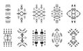 Tribal Elements Set Ethnic Collection, Aztec Art Design