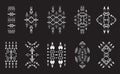 Tribal Elements Set Ethnic Collection, Aztec Art Design