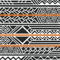 Tribal ethnic colorful bohemian pattern with geometric elements, African mud cloth, tribal design