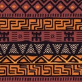 Tribal ethnic colorful bohemian pattern with geometric elements, African mud cloth, tribal design