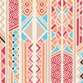 Tribal ethnic colorful bohemian pattern with geometric elements, African mud cloth, tribal design