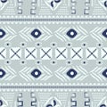 Tribal ethnic geometric shapes seamless vector pattern.