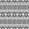 Tribal Ethnic Aztec Pattern Illustration Design texture background in black and white color.