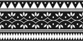 Tribal ethnic seamless pattern with black and white colors. Background traditional symbol drawing for fashion textile print and Royalty Free Stock Photo