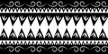 Tribal ethnic seamless pattern with black and white colors. Background traditional symbol drawing for fashion textile print and Royalty Free Stock Photo