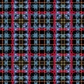 Tribal ethnic seamless pattern. Colorful striped plaid background. Vector repeat check backdrop. Geometric tartan checkered Royalty Free Stock Photo