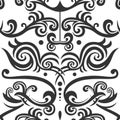 Tribal ethnic seamless pattern. Vintage style isolated on white background. Can be used as tattoo or seamless ornament. Ethnic Royalty Free Stock Photo