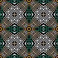 Tribal ethnic style colorful seamless pattern. Greek ornamental vector background. Repeat geometric meanders backdrop. Decorative Royalty Free Stock Photo