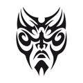 Tribal face tattoo Royalty Free Stock Photo