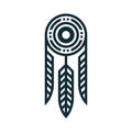 tribal feather tattoo. Vector illustration decorative design Royalty Free Stock Photo