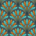 Tribal Feathers Boho Seamless Pattern