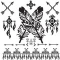 Tribal Feathers and decorative elements