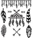 Tribal Feathers and decorative elements