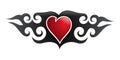 Tribal fire love icon symbol for graphic and web design. Royalty Free Stock Photo