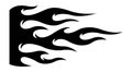 Tribal flame graphic motorcycle and car decal and airbrush stencil Royalty Free Stock Photo