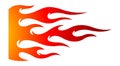 Tribal flame motorcycle and car decal vector graphic Royalty Free Stock Photo