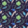 Tribal Forest Pattern Royalty Free Stock Photo