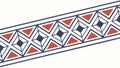 Tribal Geometric Border Pattern, Cultural and Decorative Design Element, vector design Generative AI Royalty Free Stock Photo